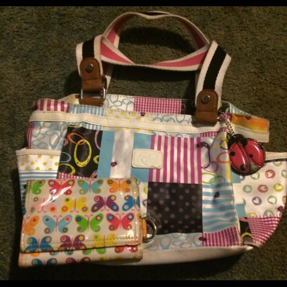 Cute Summertime Themed Handbag with Wallet